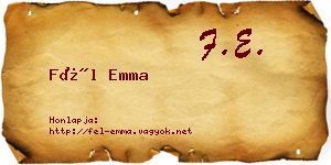 Fél Emma névjegykártya