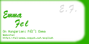 emma fel business card